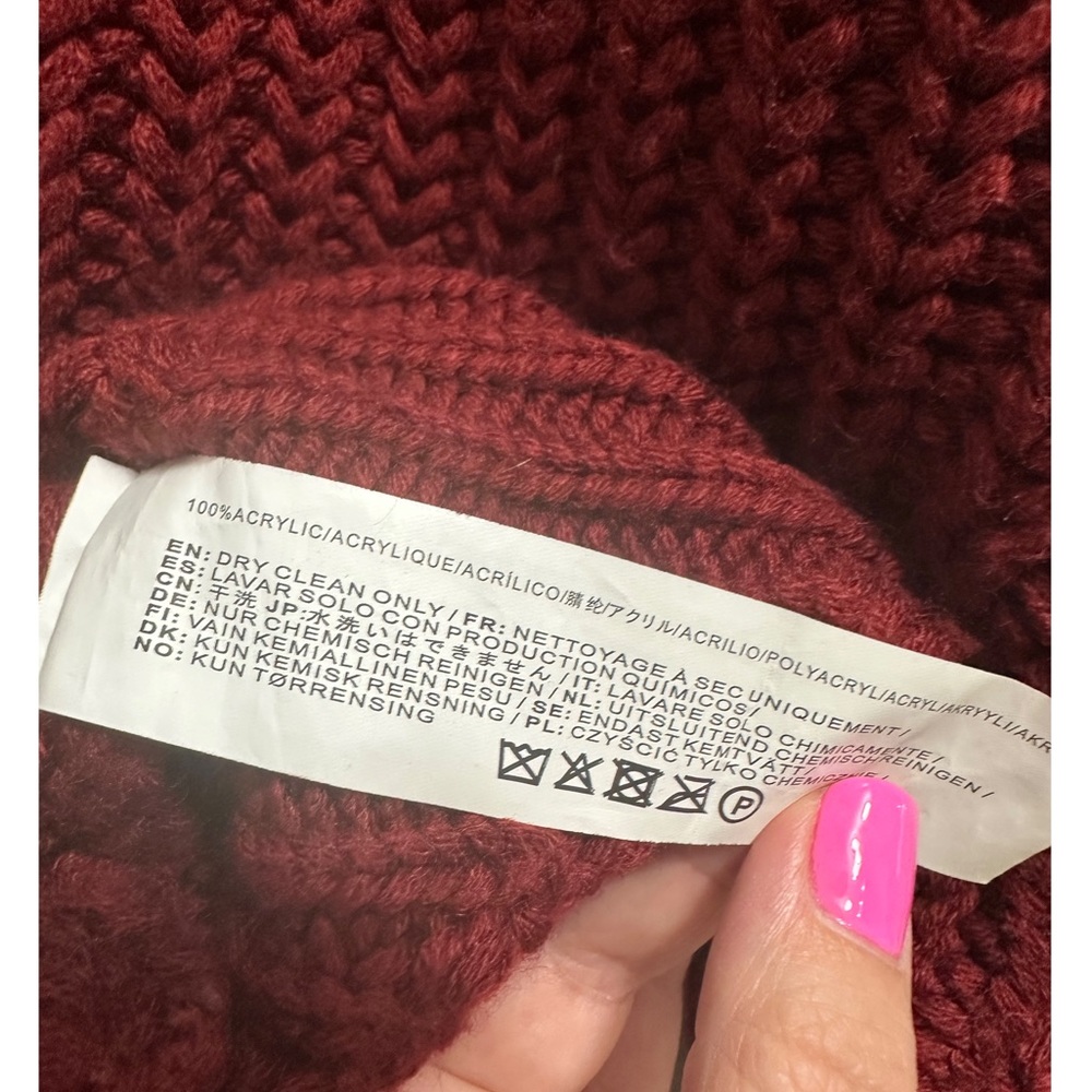 Red Knit Cardigan - Picture 4 of 4